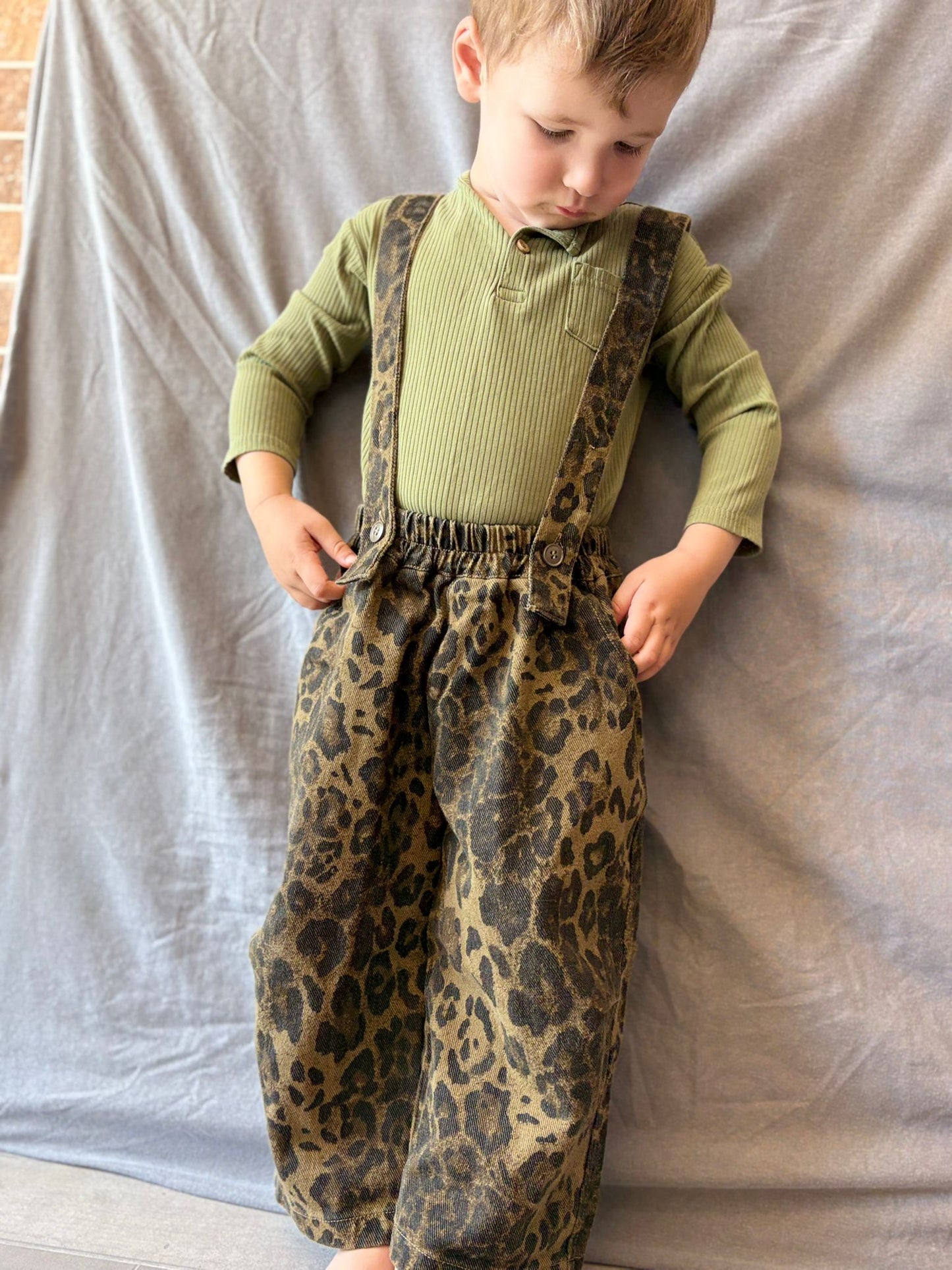 Winter Leopard Trouser & Braces