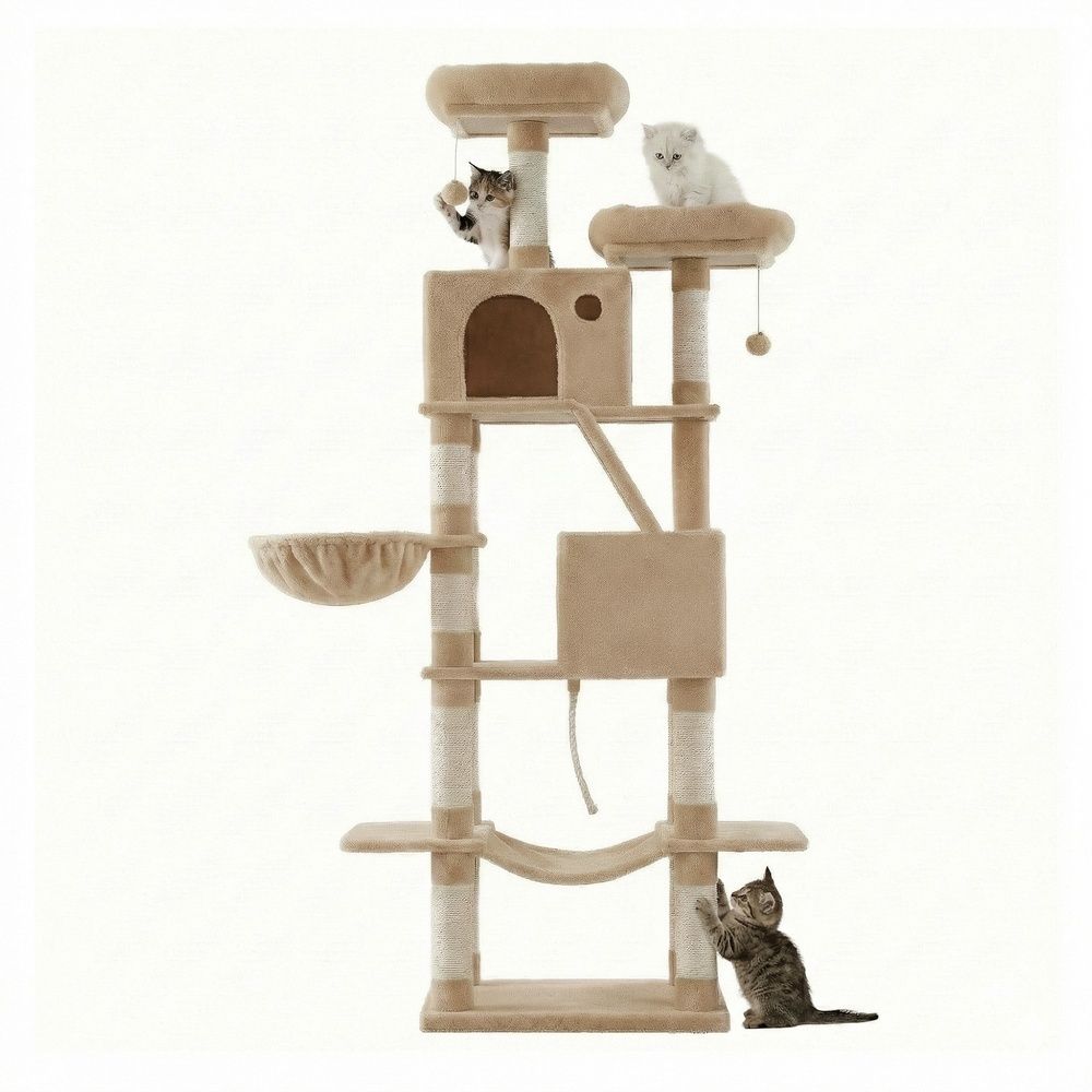 Grand Canopy Cat Tower — Camel Brown