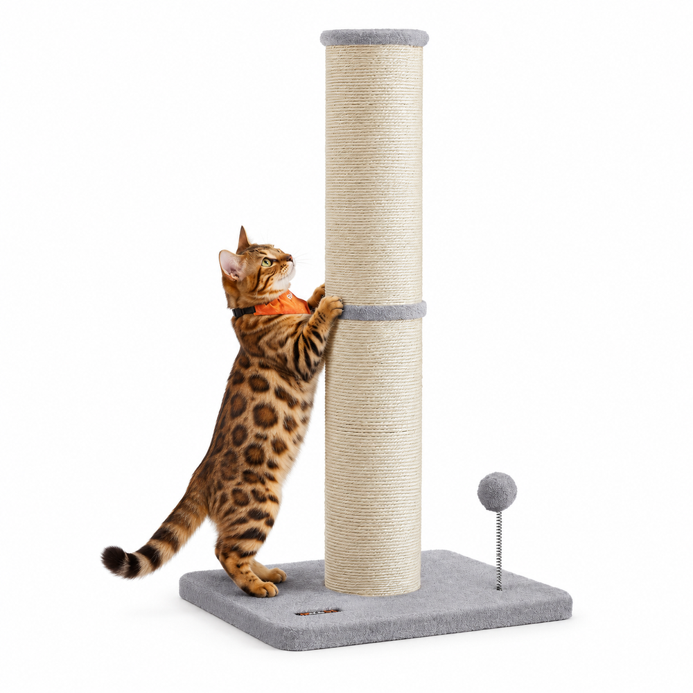Tall Stretch Sisal Post — Dove Grey