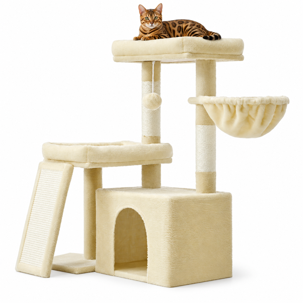 Meadow Lounge Cat Tree — Summer Sand