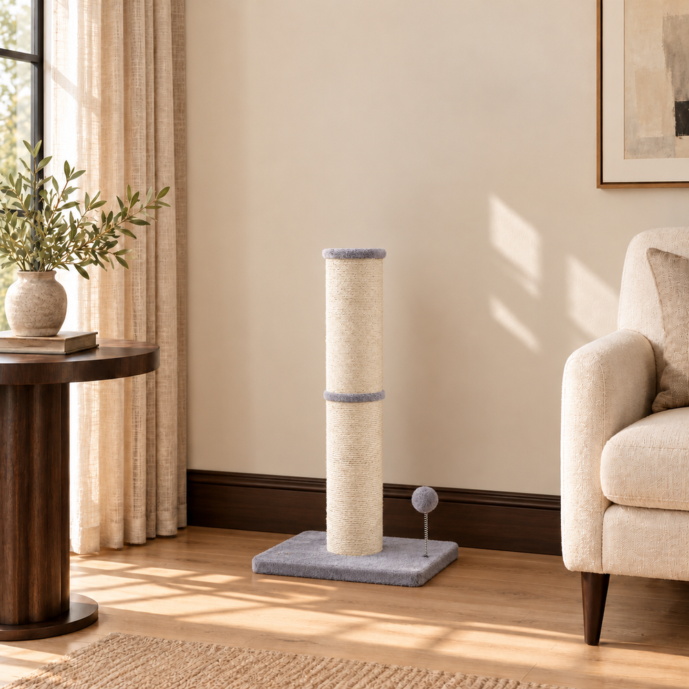 Tall Stretch Sisal Post — Dove Grey