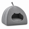 PawHut grey — cushion & teaser ball on a white background