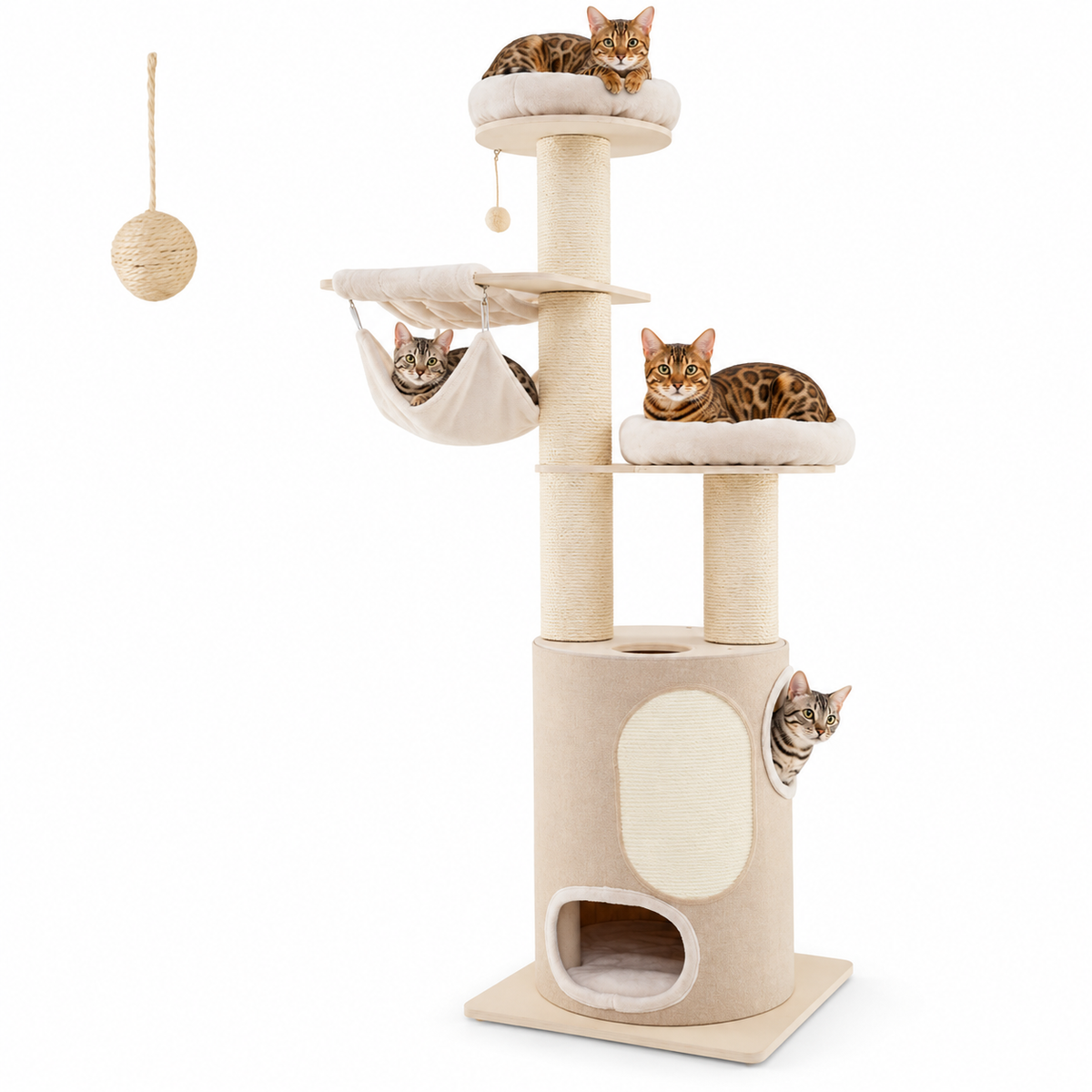 Little Leopards design 59, Bengal cats on white background