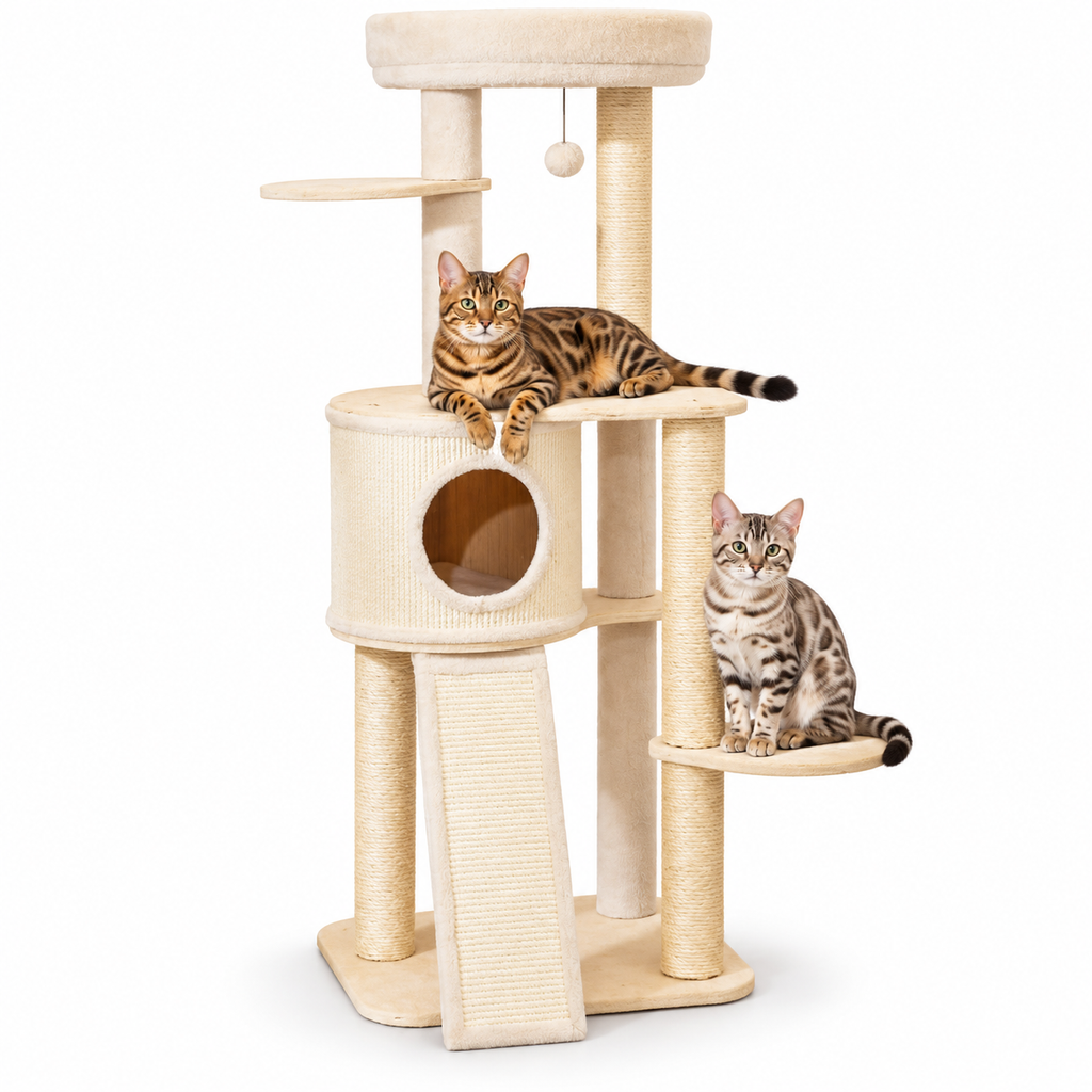 Little Leopards design 60, Bengal cats on white background