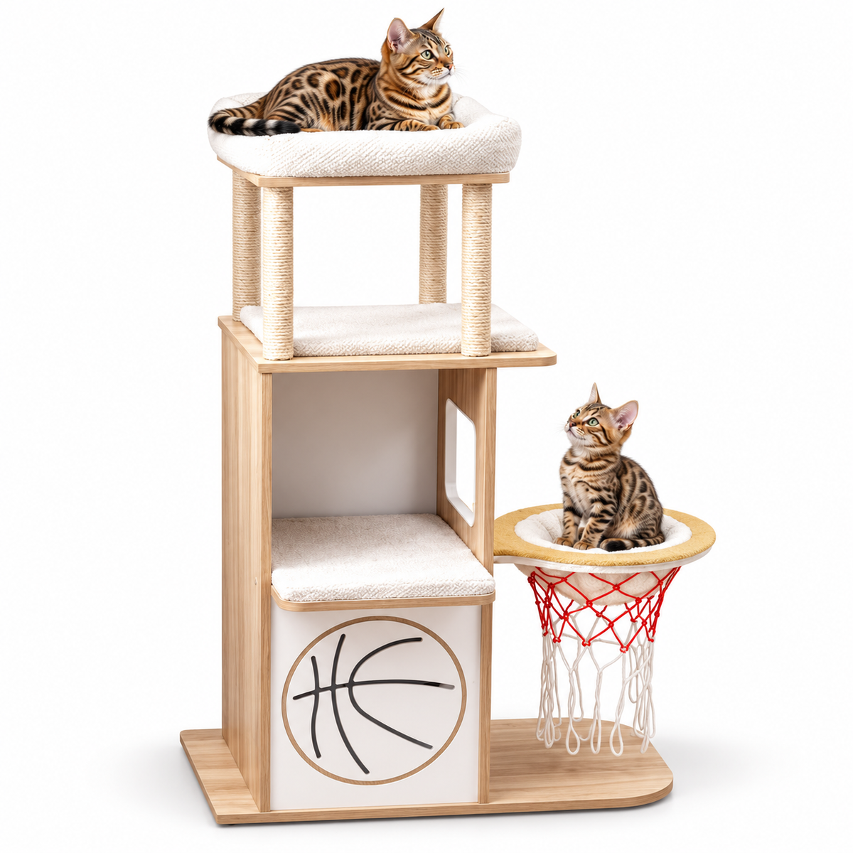 Little Leopards design 65, Bengal cats on white background