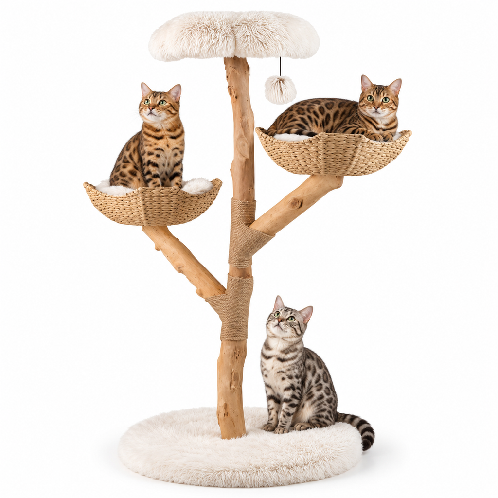 Little Leopards design 77, Bengal cats on white background