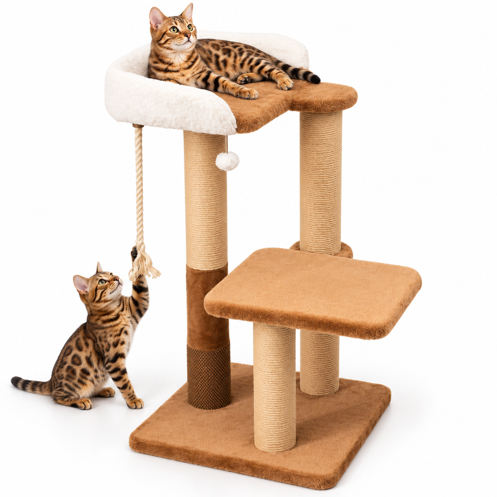 Little Leopards design 95, Bengal cats on white background