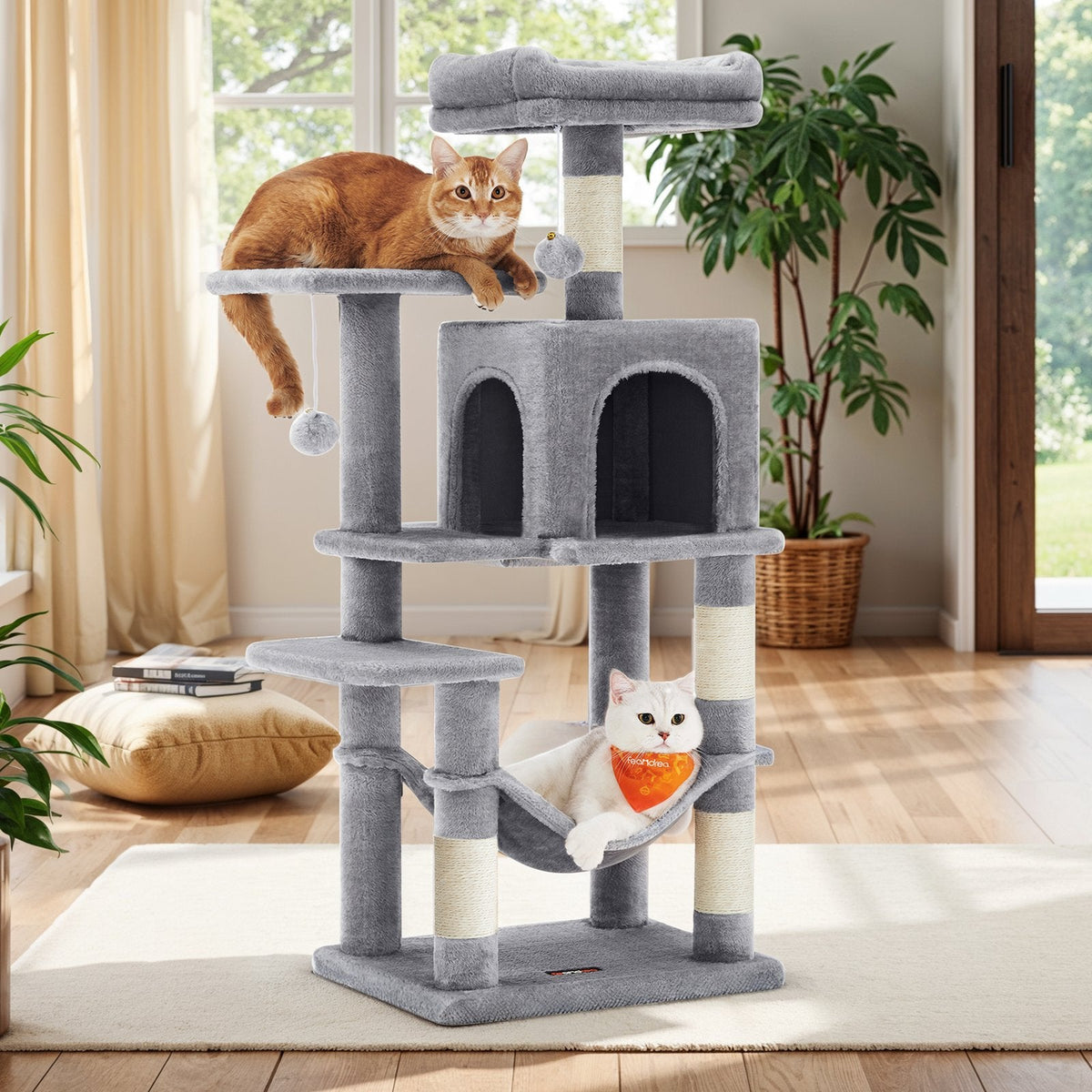 Cloud Hammock Cat Tree — Light Grey