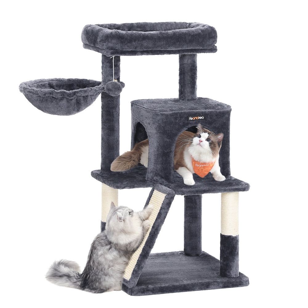 Gentle Steps Cat Tree — Smoky Grey