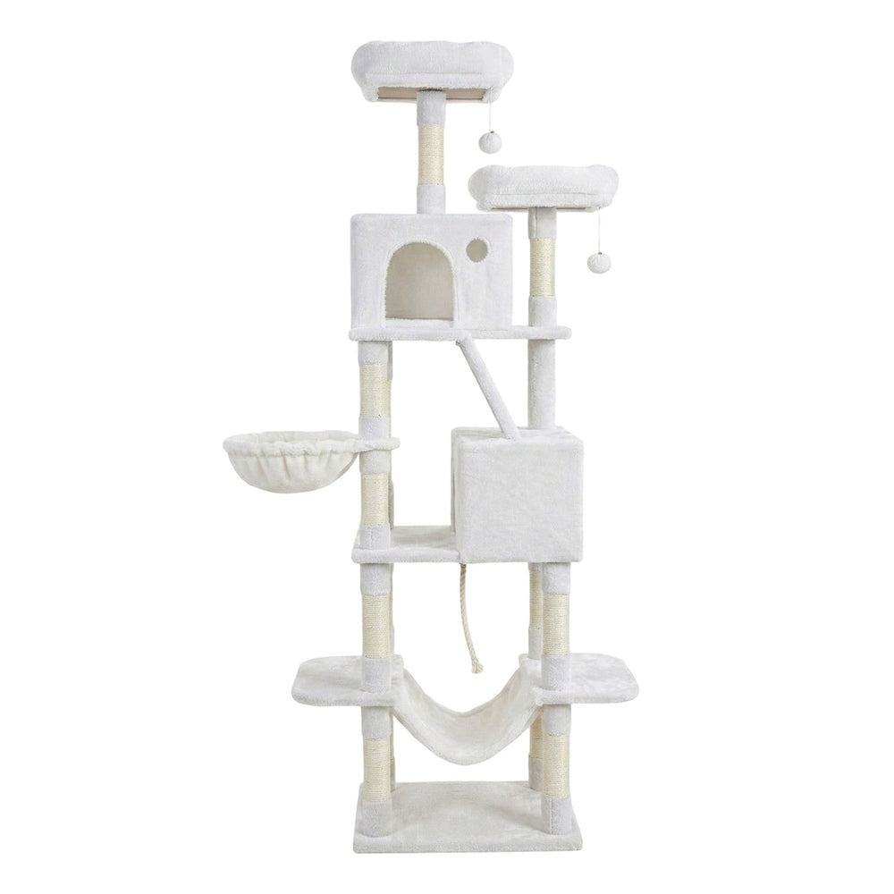 Grand Canopy Cat Tower — Cream White