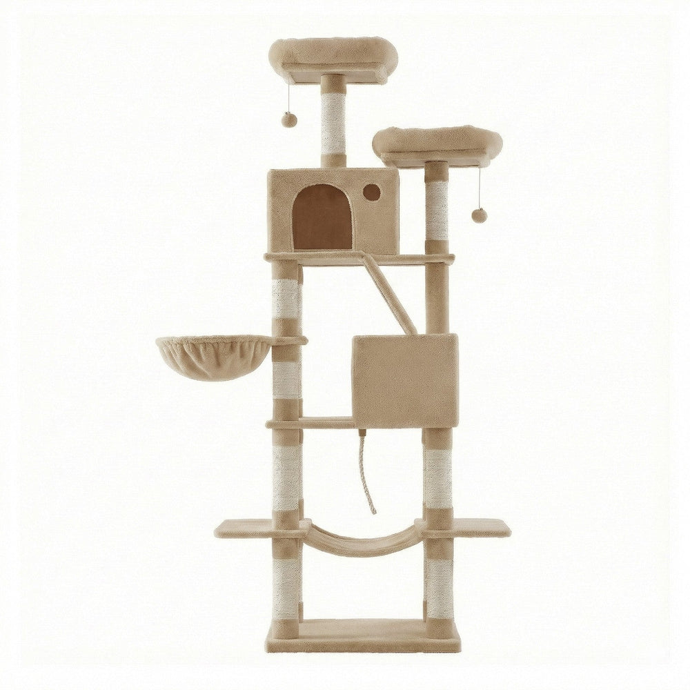 Grand Canopy Cat Tower — Camel Brown