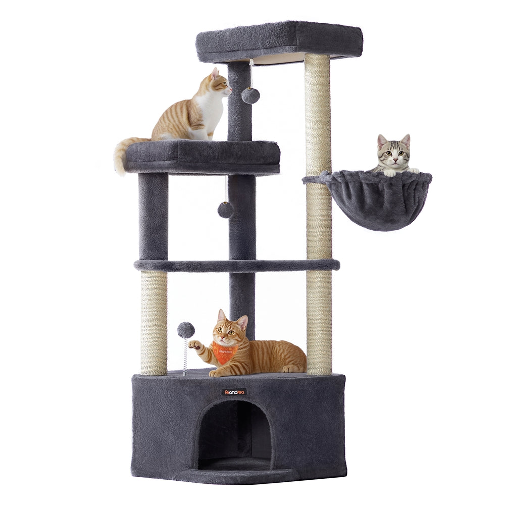 Hideaway Perch Cat Tree — Dark Grey