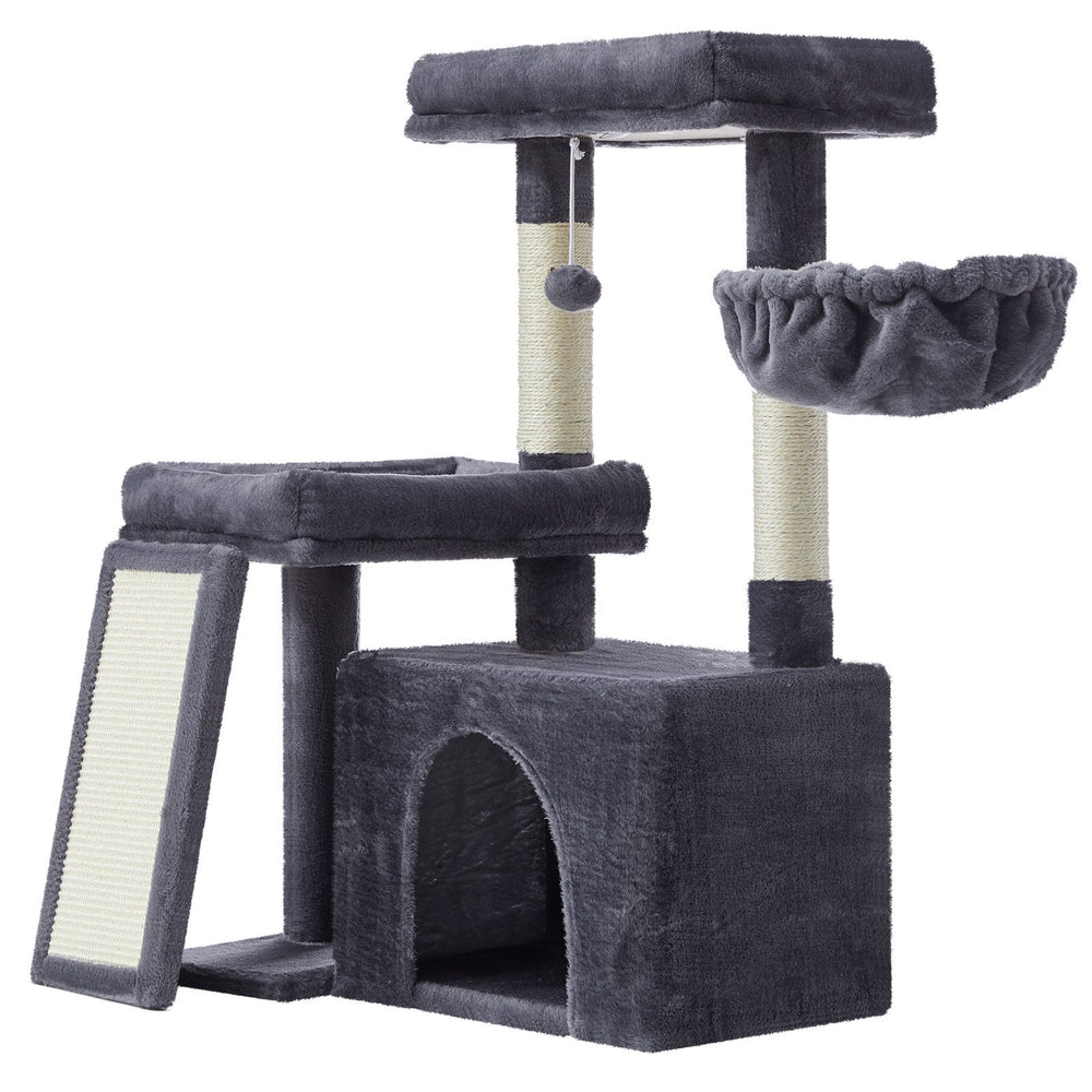 Meadow Lounge Cat Tree — Dark Grey