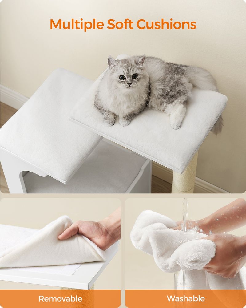 Woodland Trio Cat Tree — Cloud White