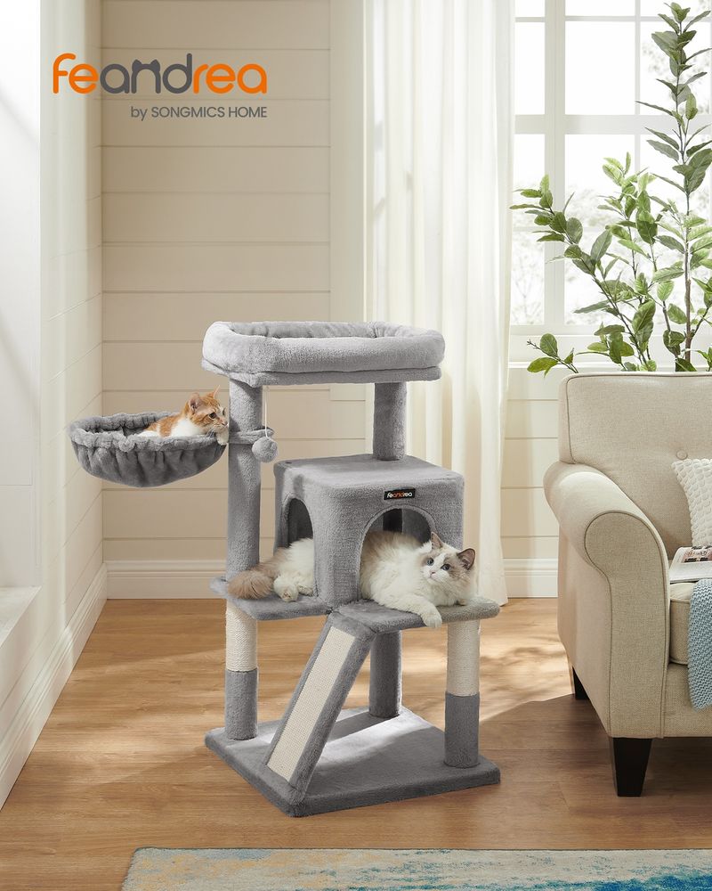 Gentle Steps Cat Tree — Light Grey