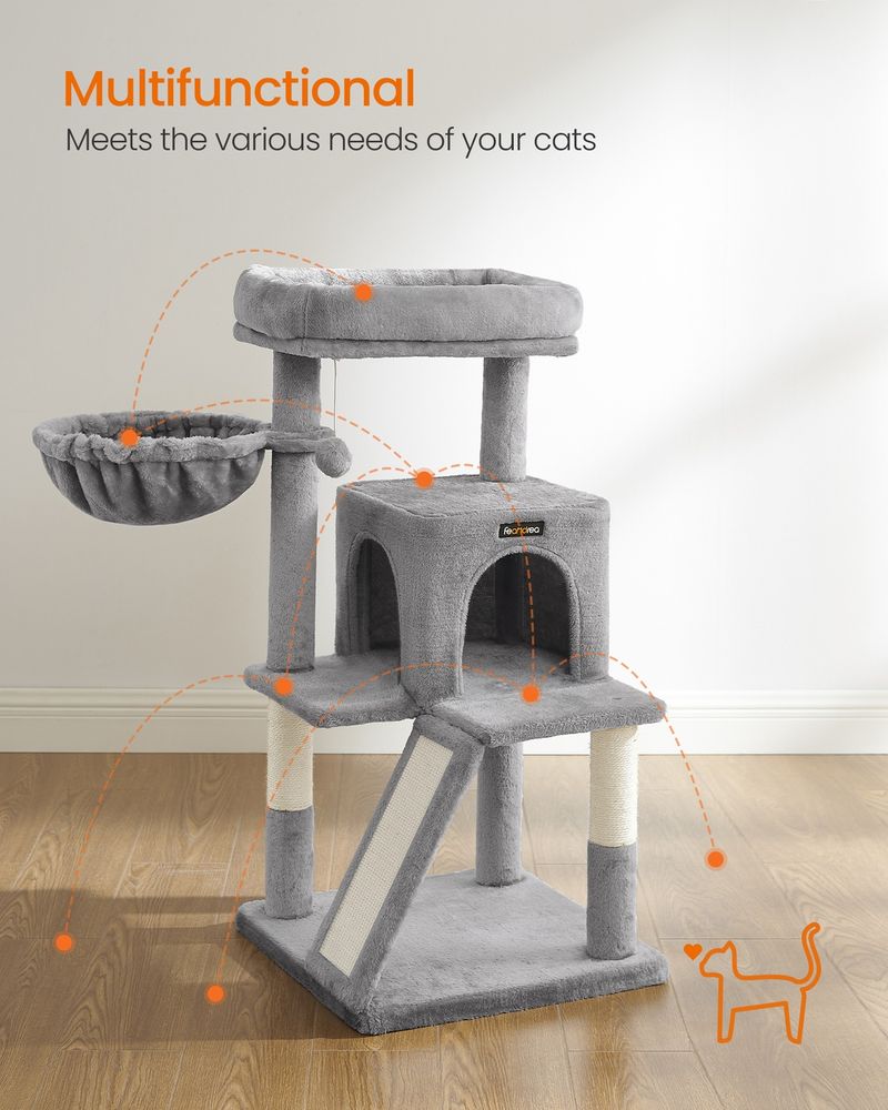 Gentle Steps Cat Tree — Light Grey
