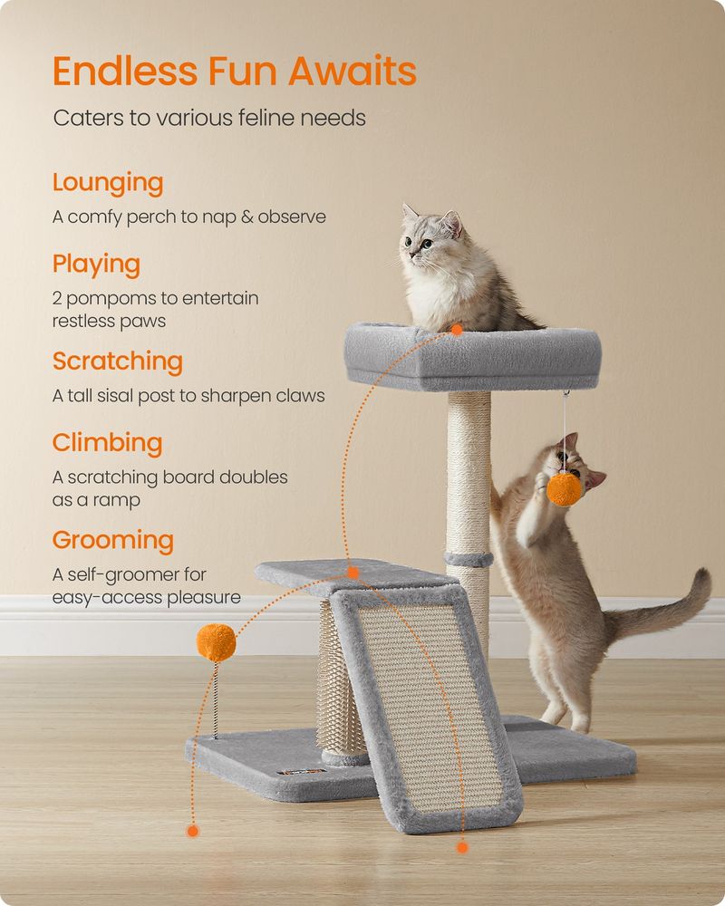 Lowland Scratch & Rest Tree — Light Grey
